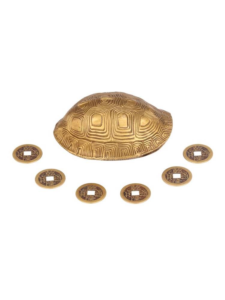 欧圣英铜乌龟壳八卦易经用品六爻工具周易64卦龟壳铜钱金钱卦动爻