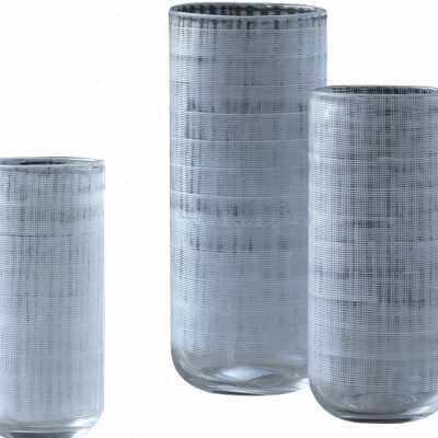 简约现代插花器家居家装饰品创意白色玻璃花瓶书房桌面工艺品摆u.