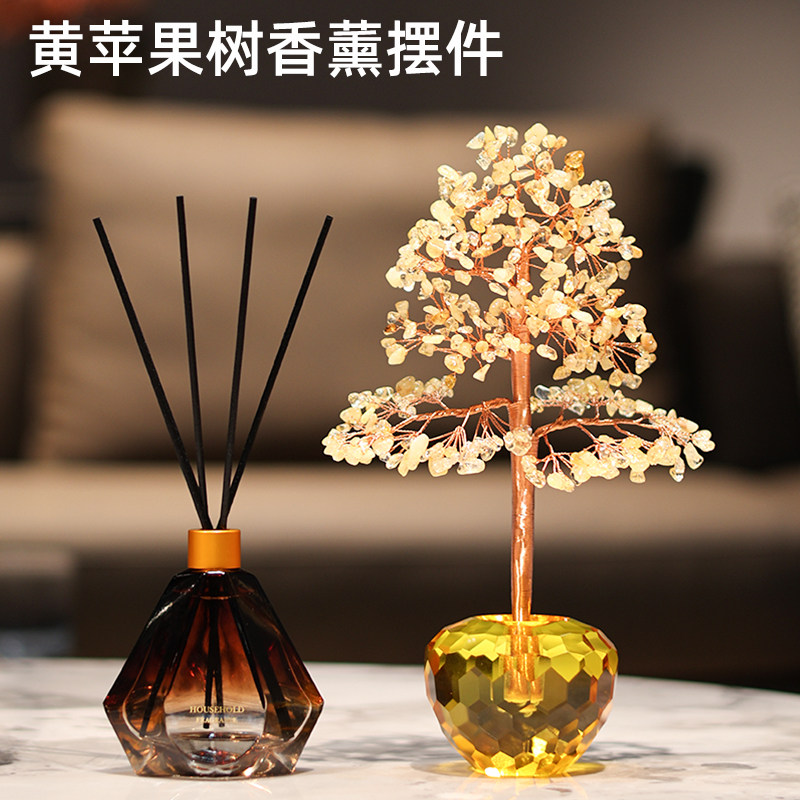 平平安安客厅发财树水晶