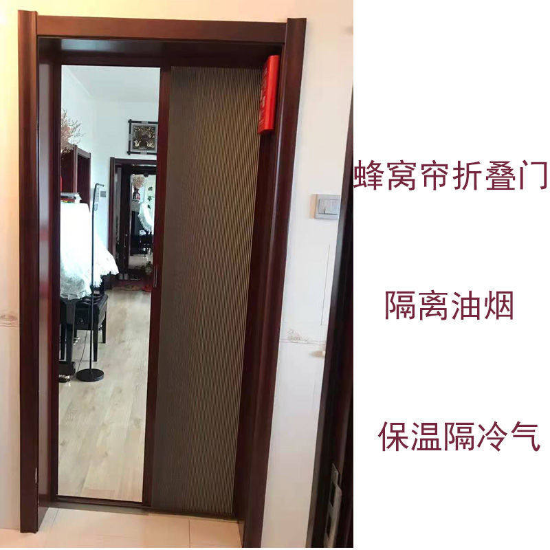 浴室推拉门折叠推拉隐形门隔断冬季室内门风防空调冷气烟免打孔