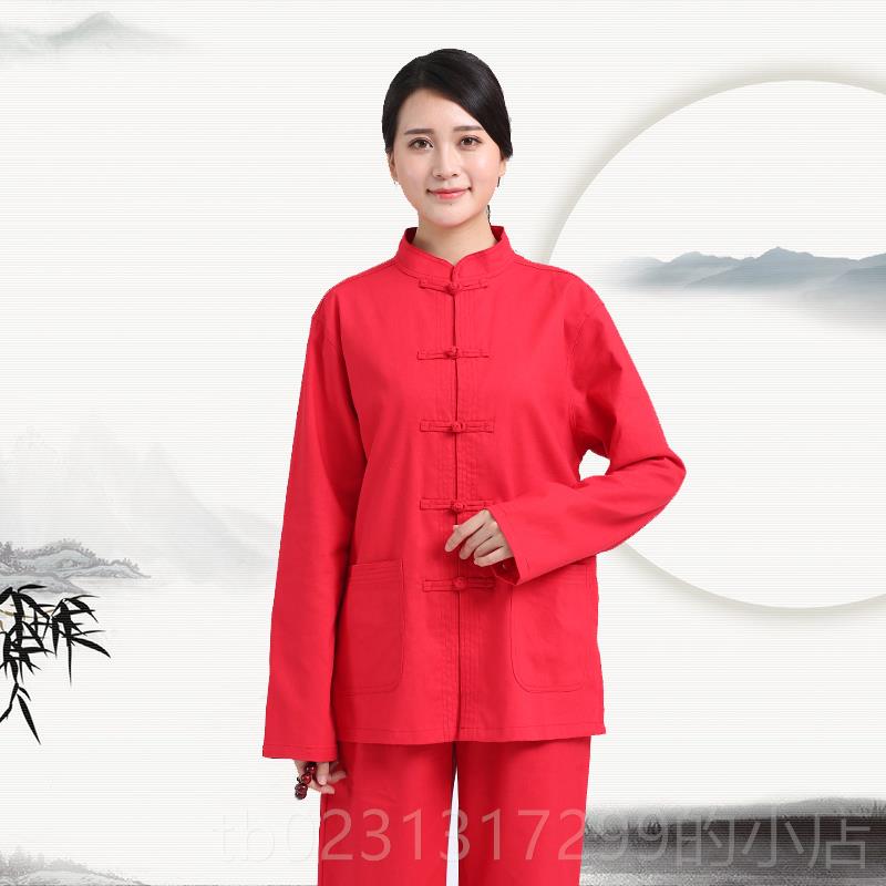 新款麻海居清士服女春秋唐佛系寺院修行棉禅修服套装男太极服装中
