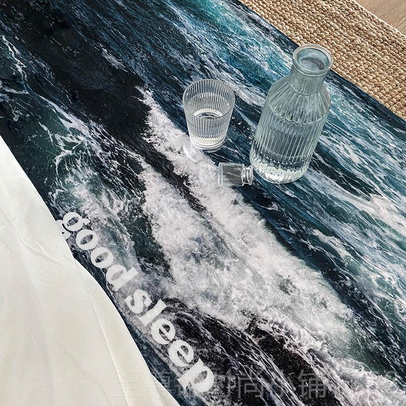 正品醒来不如做梦 关于厅大海床边毯卧室is潮流家用客地n垫茶毯几