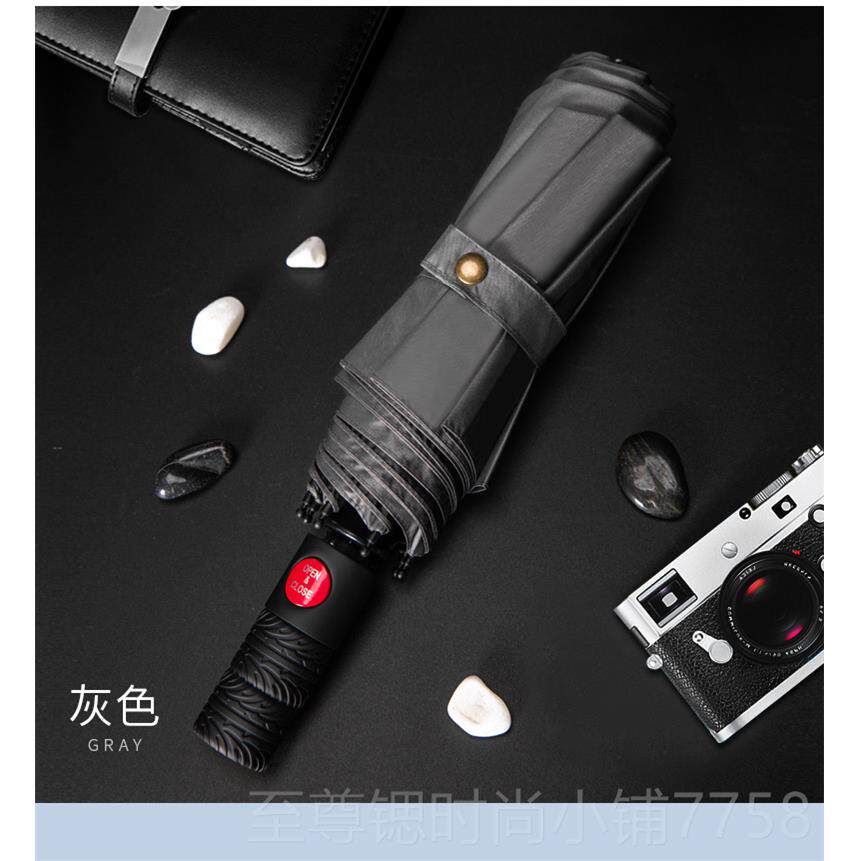 正品红色折碳纤维架雨伞男士抗风暴遮伞叠添奇骨全自动防晒阳八骨