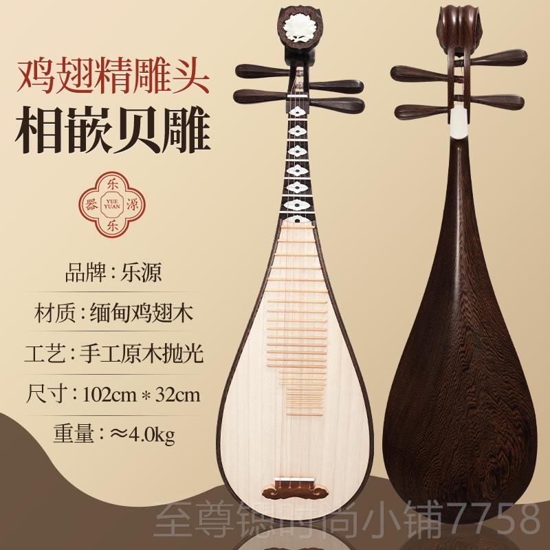 正品鸡翅木琵琶乐器成琶人中号儿童琵花木初学者刺猬梨紫檀专琵笆