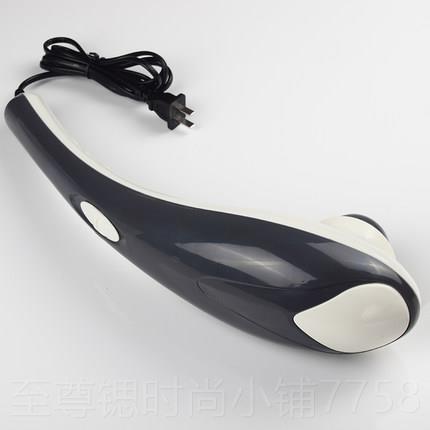 正品简悦海豚滚头轮按摩器棒手持电动震动旋全锤揉捏多功能身转敲
