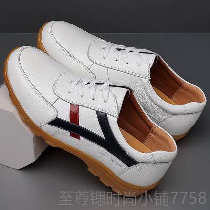 正品秋新款皮层鞋男头皮牛筋底季黑色系带男鞋真皮爸爸鞋休闲工牛