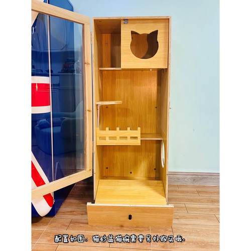 正品喵猫文文实猫别墅笼子猫窝猫舍用猫柜猫木屋大型猫咪笼三层宠