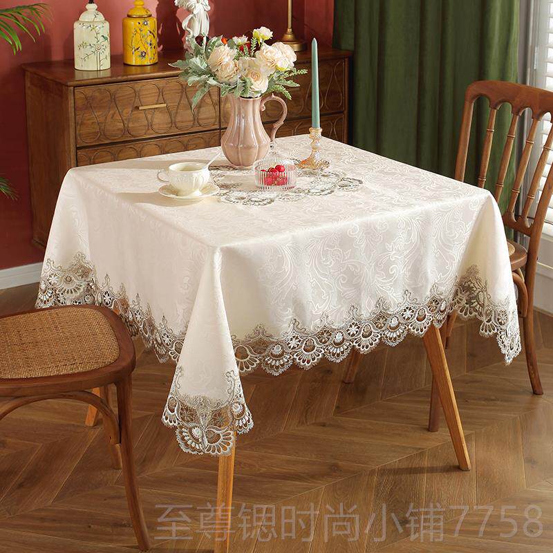 正品欧式茶几桌布形布艺华长形餐桌布高级感高档奢方桌正方台方布