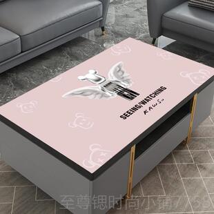 正品潮牌硅胶革茶几皮垫桌布防水油免洗轻防高级奢感餐桌垫桌面保