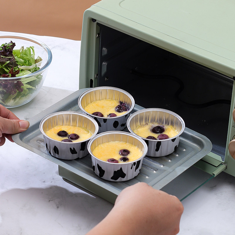 意能锡纸碗空气炸锅专用盘蛋糕布丁铝箔模具盒家用耐高温批发价