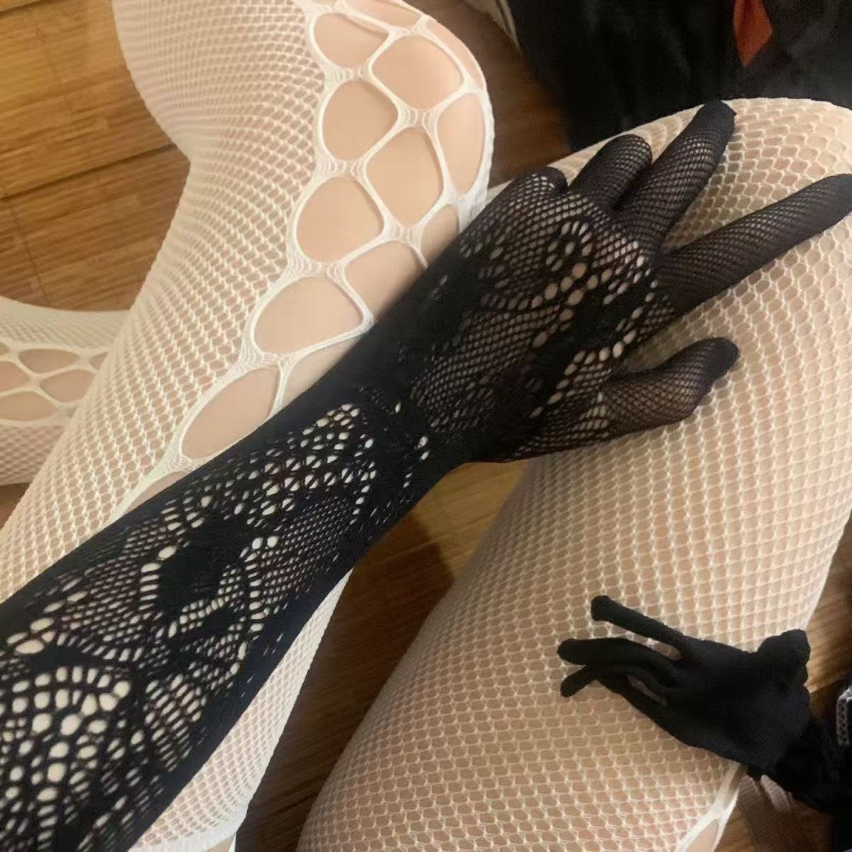 实物更美 蕾丝手套复古高密针织Lolita优雅婚纱弹力防晒uv好质量