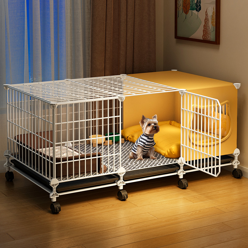 狗笼子小型犬带厕所分离家用室内一室一厅一卫宠物幼犬围栏狗窝屋