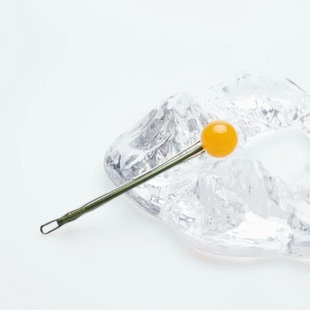 韩系糖果圆球青蛙扣一字夹发夹2026新款 高级感后脑勺气质盘发发夹