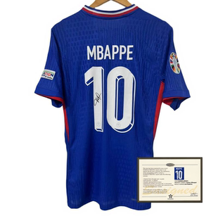 24-25 法国姆巴佩签名球衣 印签soccer jersey
