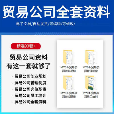 外贸商贸贸易公司经营方案规章管理制度岗位职责员工培训手册资料