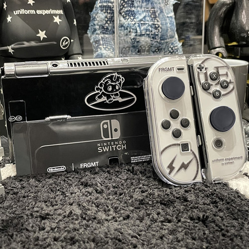 任天堂Switch保护壳藤原浩OLED透明壳ns可插底座宝可梦闪电潮人