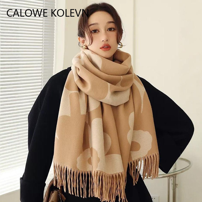 英国CALOWE KOLEVN冬季围巾女款保暖百搭加厚披肩礼盒装送女朋友