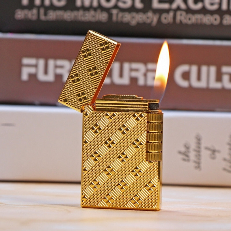 个性超薄侧滑清脆金属礼物打火机