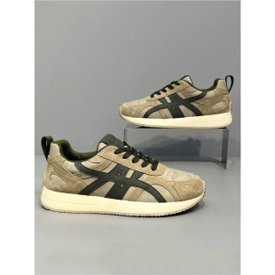 yj欧洲站真皮时尚阿甘鞋2025秋季新款时尚潮牌经典百搭运动休闲男