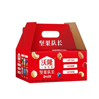 wolong沃隆 每日坚果750g30袋办公室休闲零食礼盒炒货 学生配餐