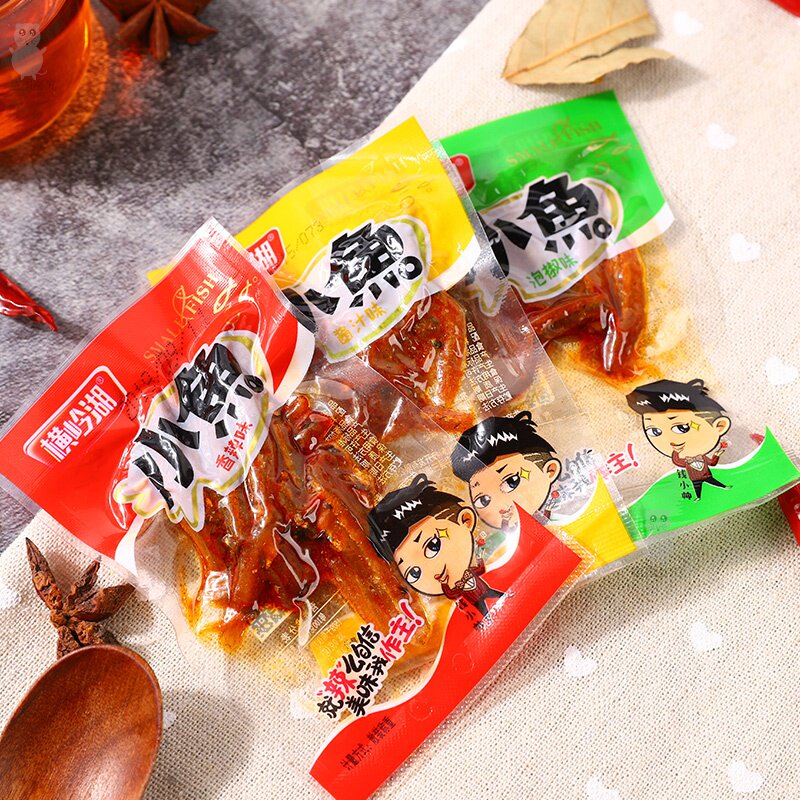 横岭湖香辣味小鱼仔湖南特产麻辣毛毛鱼即食小鱼干休闲办公司零食