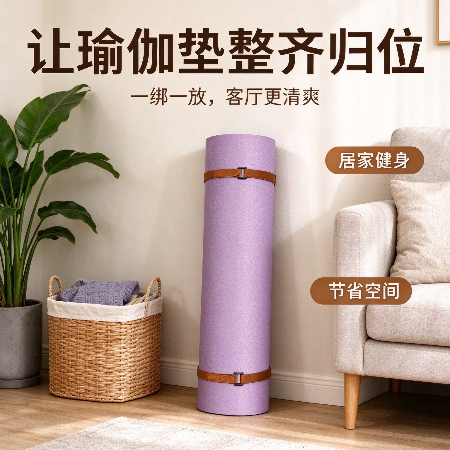 瑜伽垫捆绑带便携式束绳松紧固定粘扣带子捆易收纳毛扣魔术贴搭扣