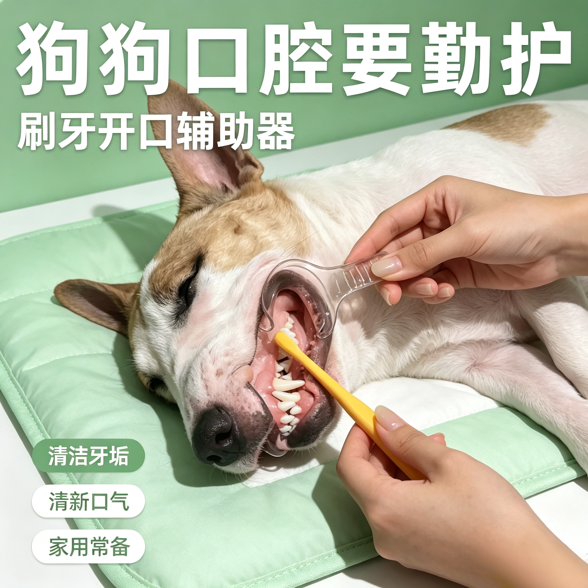 狗狗刷牙辅助神器橡胶洁齿玩具自嗨解闷神器磨牙棒口腔清洁除牙垢