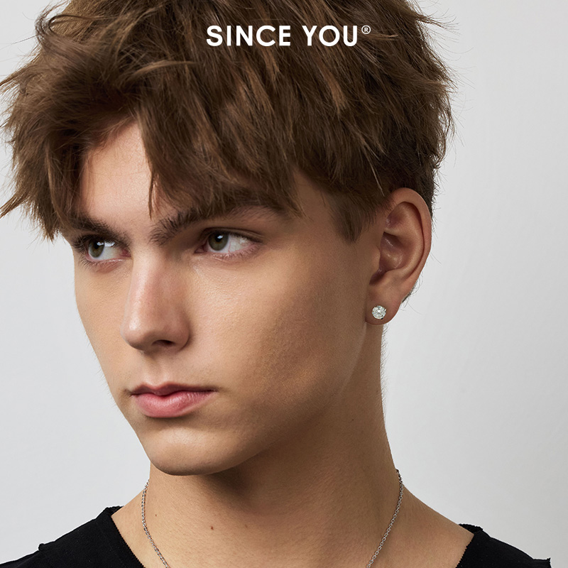 SinceYou四芒星钻耳钉男爆闪.