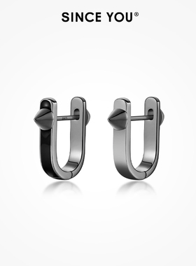 Since You黑珐琅铆钉耳钉男时尚个性独特耳环轻奢小众高级耳饰女