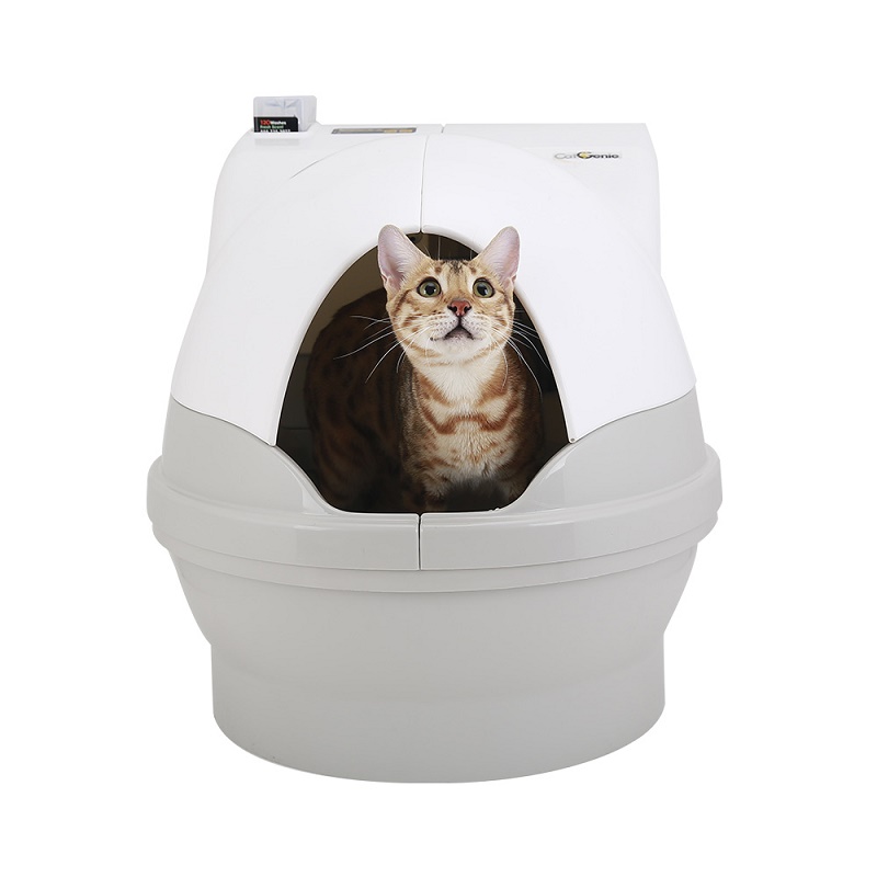 猫洁易全自动猫厕所智能除臭猫砂盆半封闭开放式清理冲水免倒垃圾