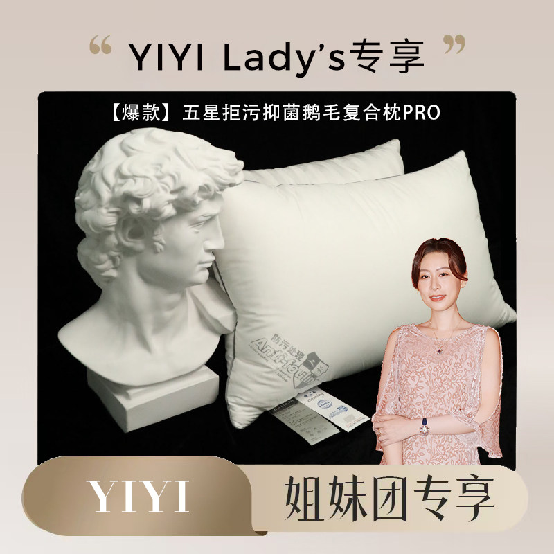 【译依YIYI专属】ESTEEM/宜庭五星拒污鹅毛复合枕PRO全棉枕芯舒适