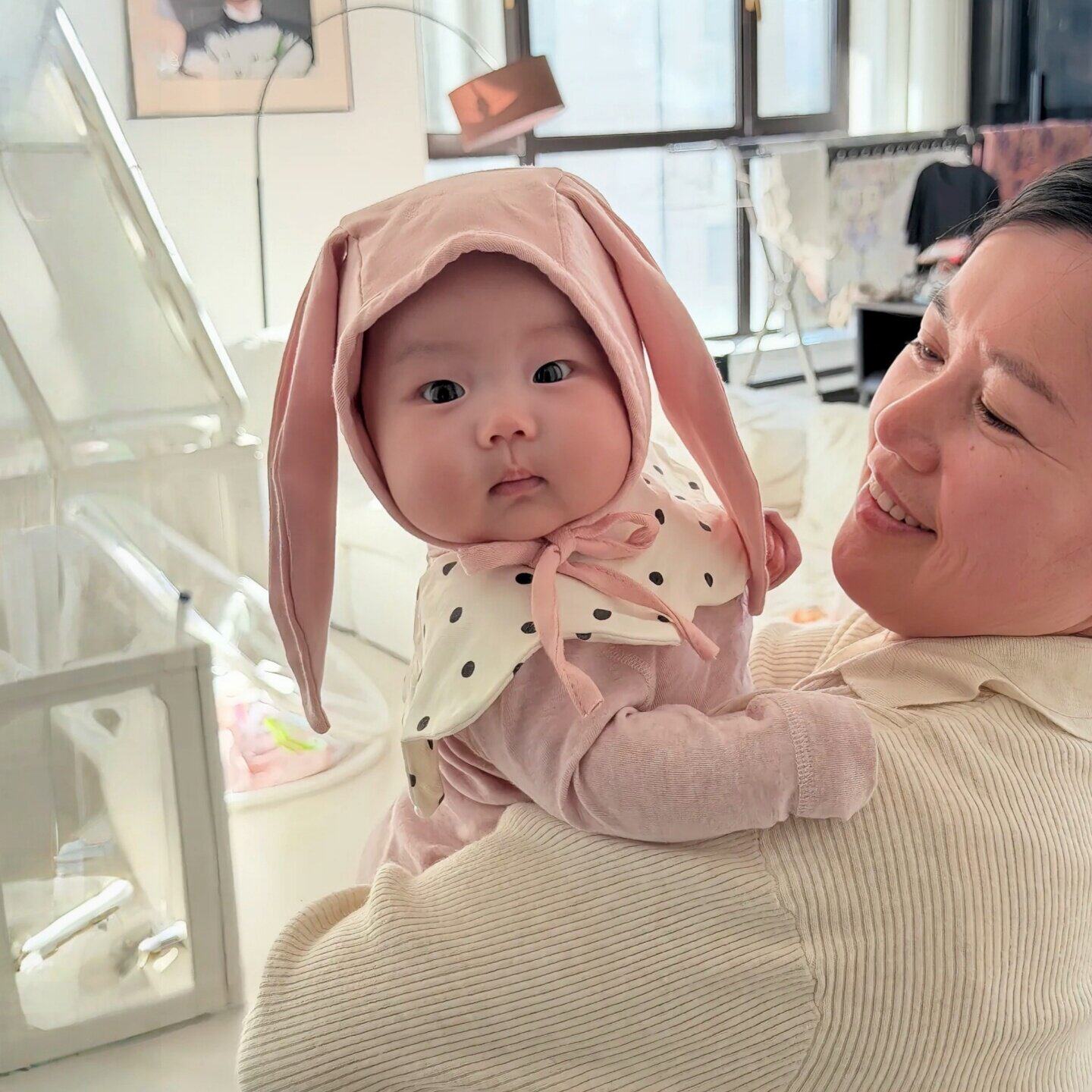 小月龄宝宝帽子秋冬季洋气可爱保暖护耳帽婴幼儿室内防风包头胎帽