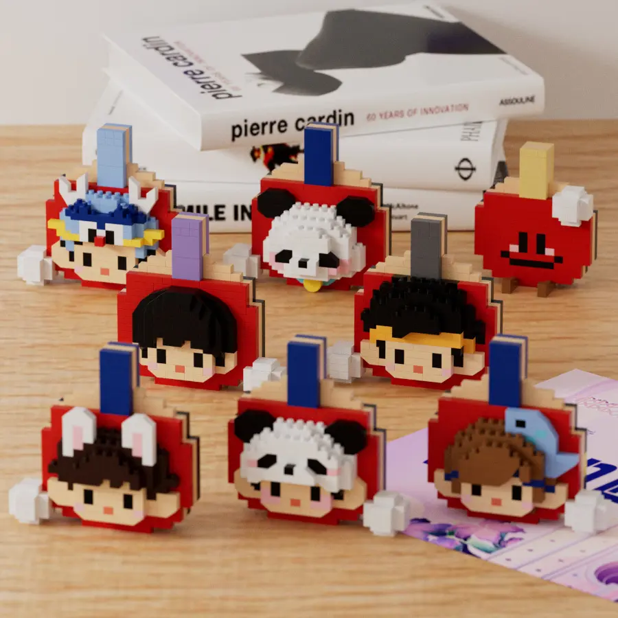 兼容网红创意冠军乒乓球拍积木