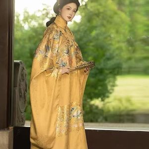 明制汉服套装女黄色织金妆花长袄宫廷风富贵风日常汉服
