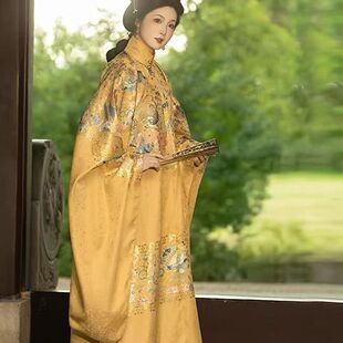 明制汉服套装女黄色织金妆花长袄宫廷风富贵风日常汉服