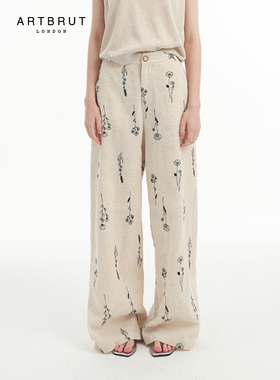 artbrut双股纱线提花工艺 夏日棉麻休闲裤2023ARK