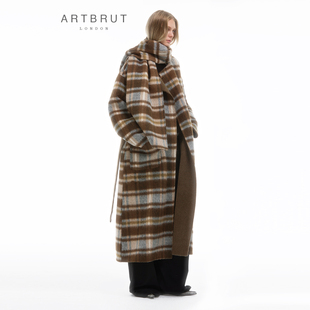 artbrut双面穿阿尔巴卡羊毛长裤 大衣送围巾