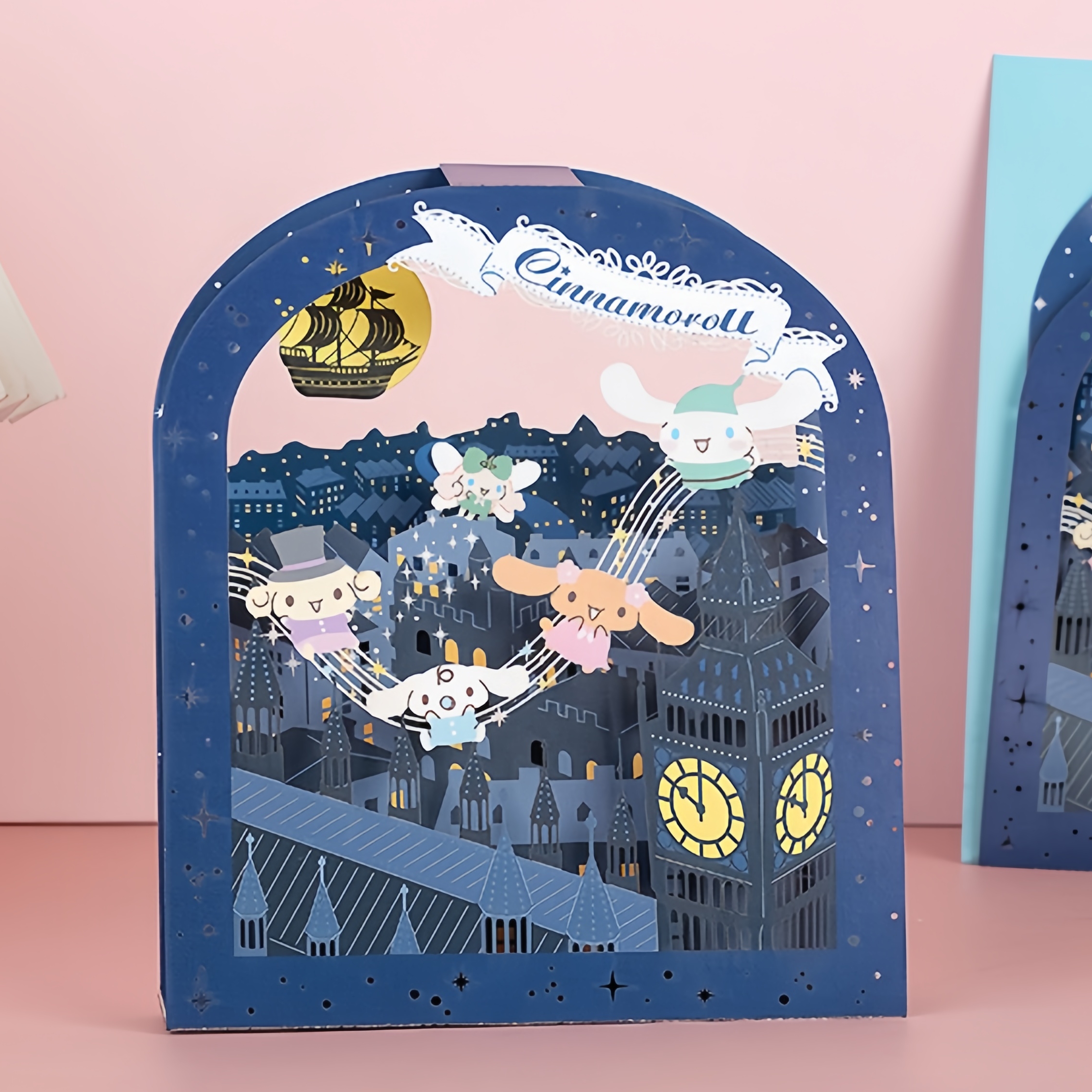 玉桂狗镂空立体贺卡卡片