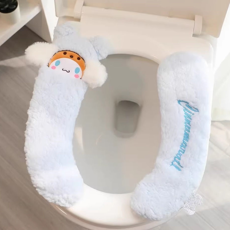 玉桂狗秋冬毛绒马桶垫