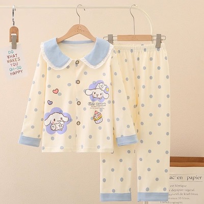 玉桂狗儿童长袖睡衣家居服