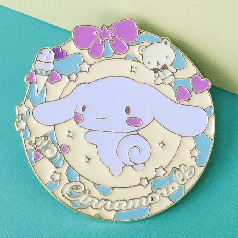 玉桂狗胸针女卡通图案动漫周边月桂狗徽章书包挂件大耳狗胸章别针