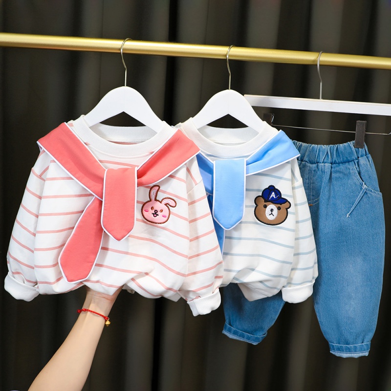 Children's clothing 2021 spring and autumn new pattern men and women Long sleeve suit baby lovely Jeans Two piece set On behalf ofin the Women's clothing/Boutique , 时尚防晒服 category - from Buy2taobao.com to provide professional Taobao agent buy service