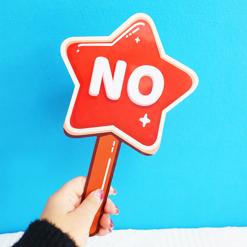 手举牌赞成反对评委打分牌PVC