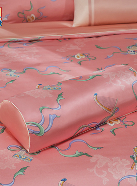 皇锦玻尿酸真丝印花半圆荞麦枕-妙音 HJ11773