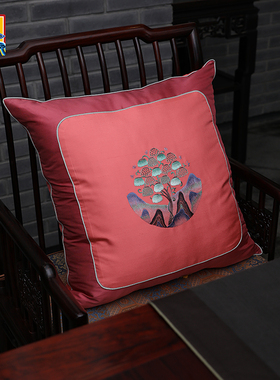 皇锦手绣方靠-玉树拂风HJ12831