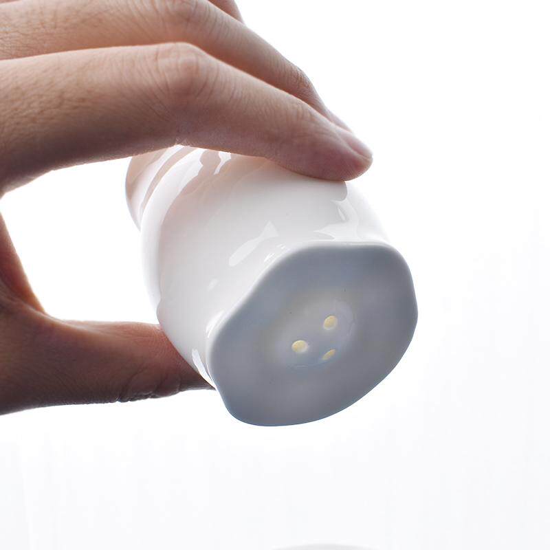 骨瓷椒盐罐餐厅酒店用撒粉罐调味瓶调料罐胡椒瓶纯白简约盐胡瓶