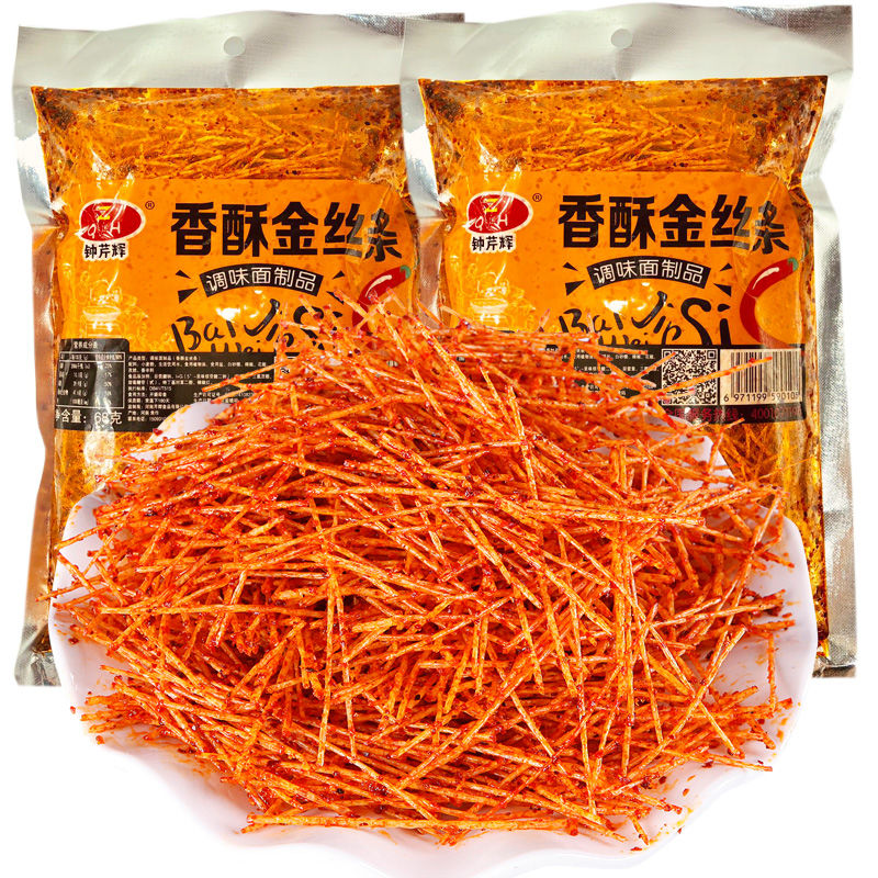 香酥金丝条辣条60g/袋 8090后童年怀旧零食网红麻辣香辣丝