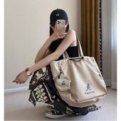 韩国正品 KANGOL袋鼠托特包女大容量单肩包大学生上班通勤包电脑包