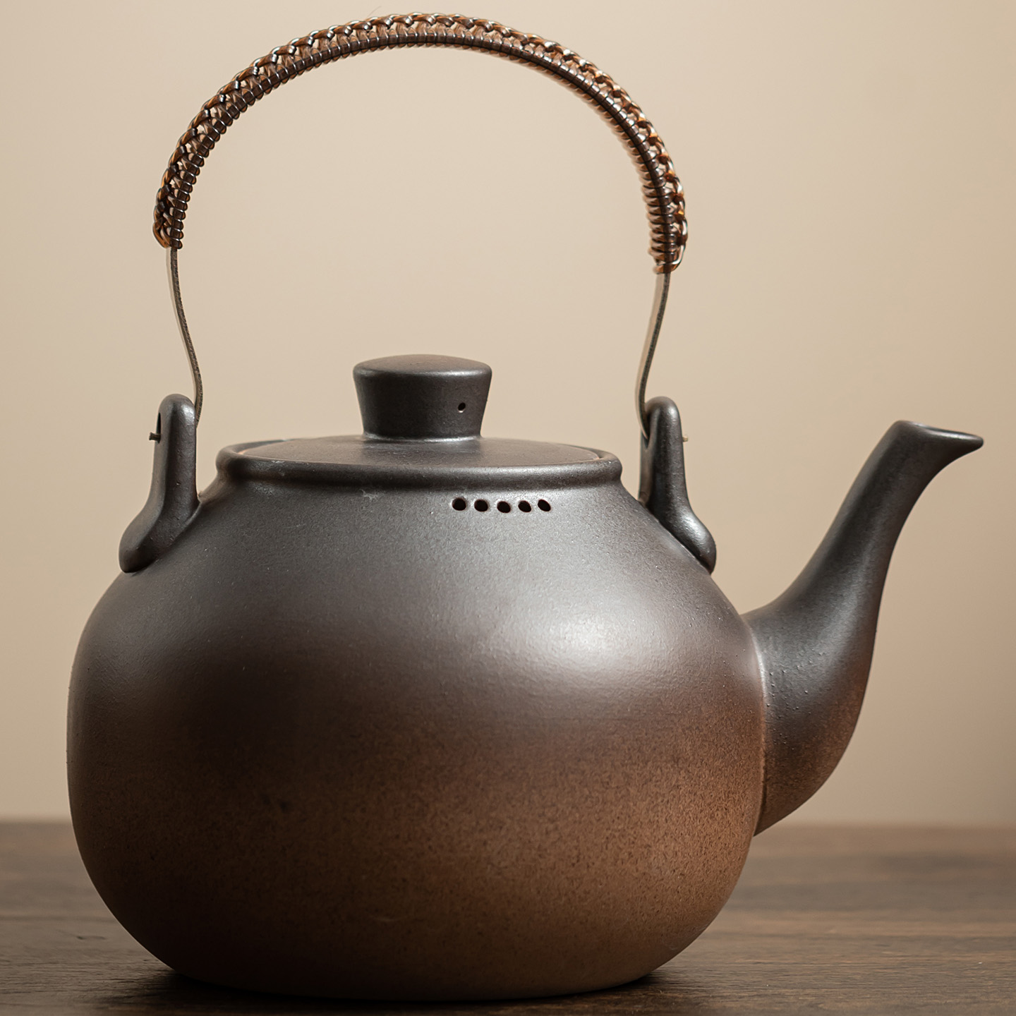 2升大容量提梁壶中式养生陶壶