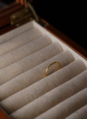 镂空可调节戒指925银发条少女